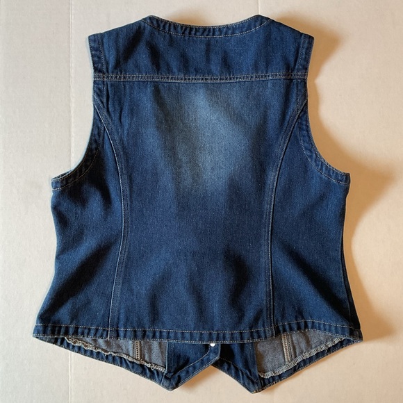 Denim Vest with Button Closure - Picture 2 of 4
